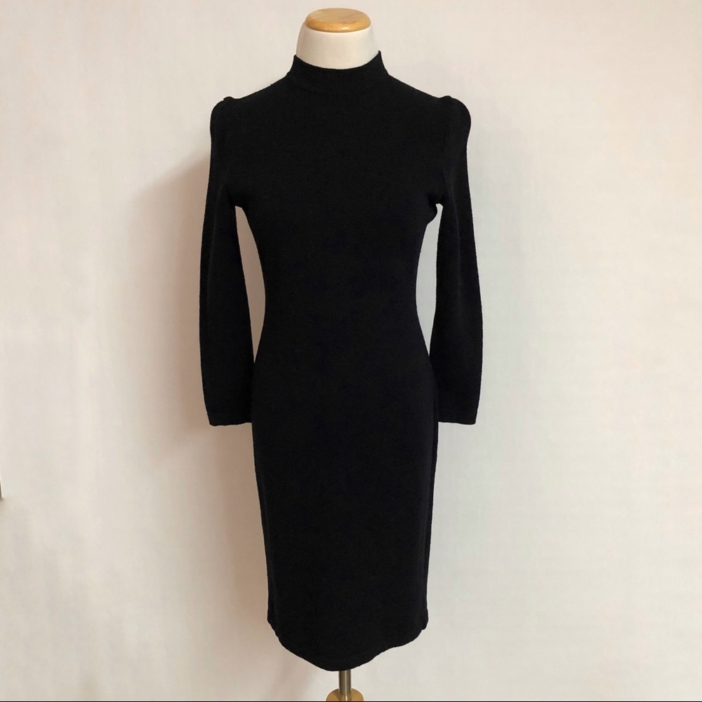 St John Collection Black Santana Knit Dress